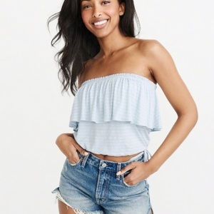 Abercrombie & Fitch Ruffle Crop Top